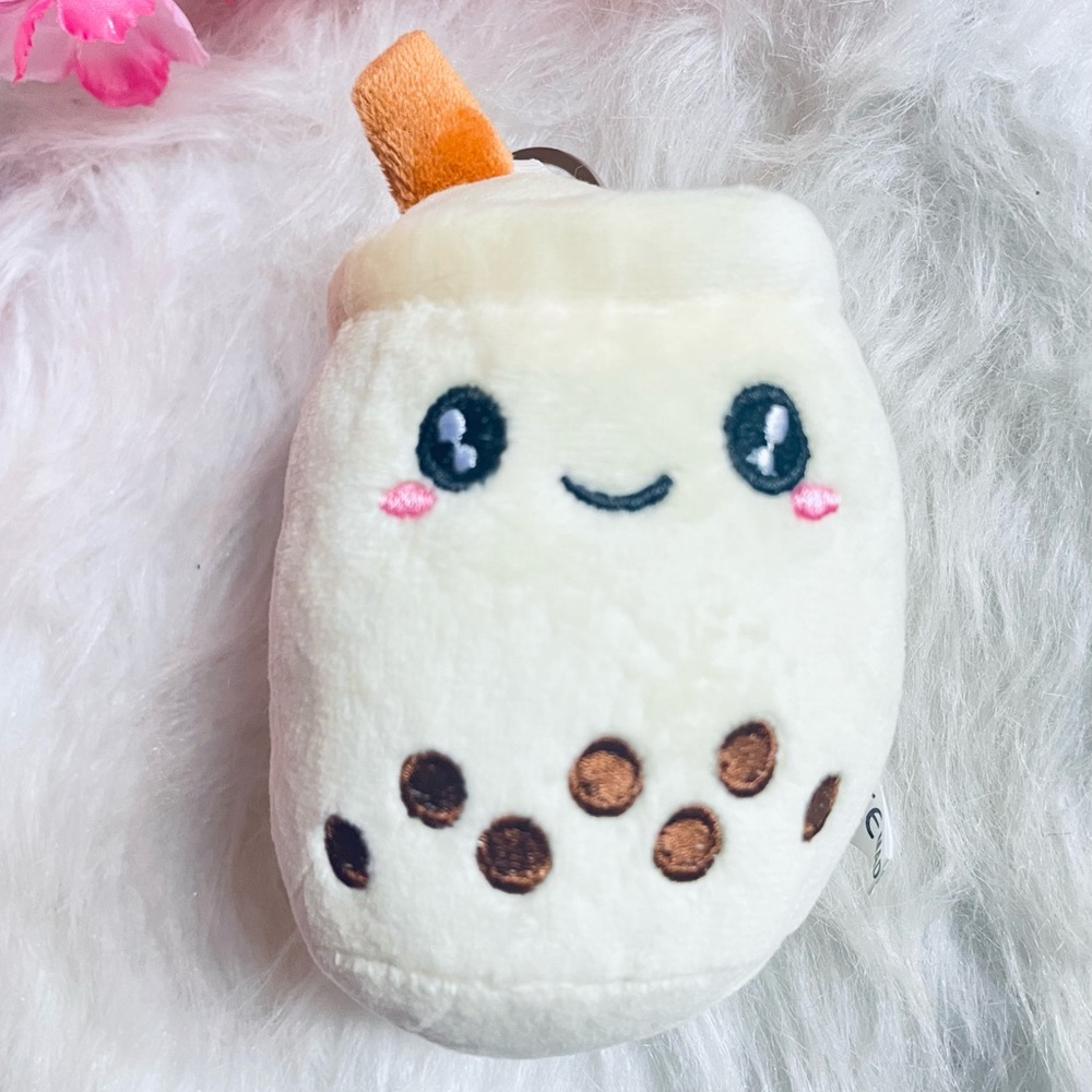 Cute Bubble Boba Tea Plush Keychain